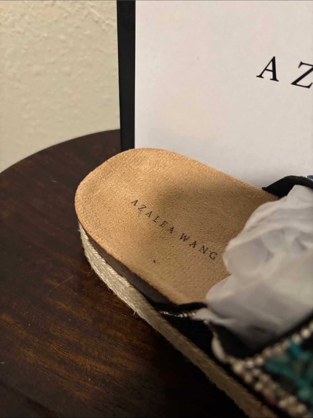 Black Embellished Platform Slide Azalea Wang - Picture 3 of 9